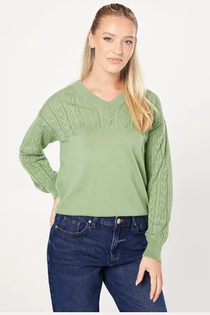 Dorothy Perkins Womens Pointelle Detail V Neck Jumper