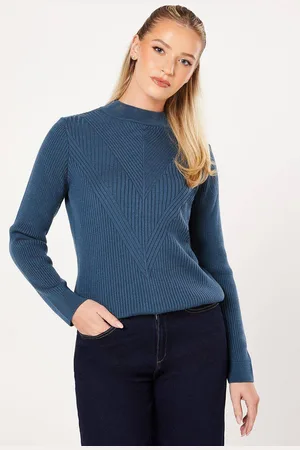 Dorothy Perkins Womens Rib Transfer High Neck Jumper