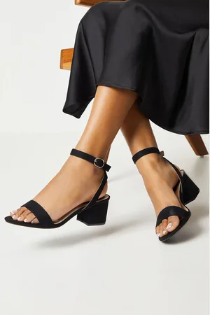 Dorothy Perkins Womens Wide Fit Tommi Barely There Mid Block Heel Sandals
