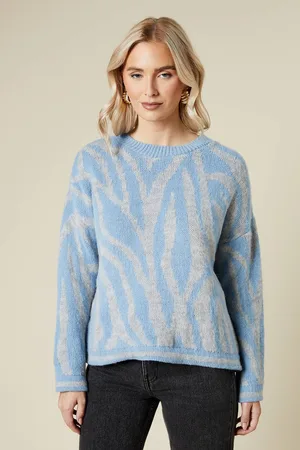 Dorothy Perkins Womens Zebra Crew Neck Jumper