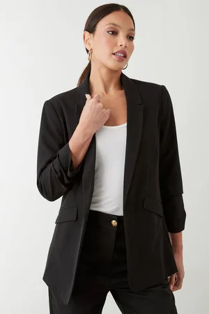 Dorothy Perkins Womens Tall Ruched Sleeve Blazer