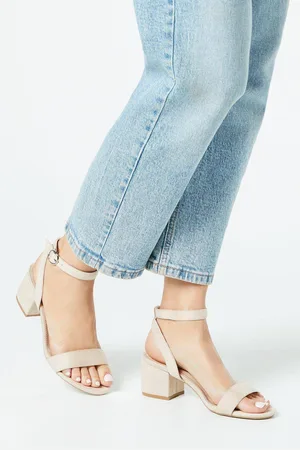 Dorothy Perkins Womens Wide Fit Tommi Barely There Mid Block Heel Sandals