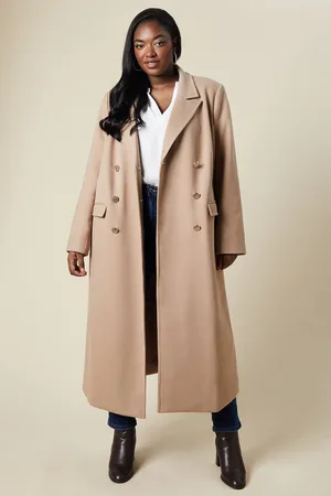 Dorothy Perkins Womens Curve Military Double Breasted Coat