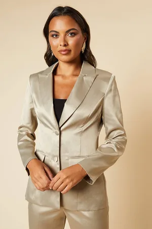Dorothy Perkins Womens Metallic Double Breasted Blazer