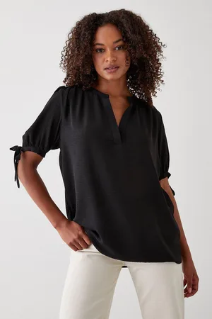 Dorothy Perkins Womens Tall Tie Sleeve Overhead Shirt