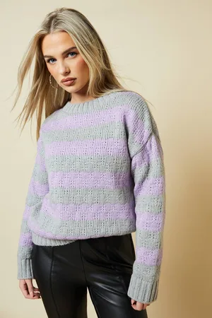 Dorothy Perkins Womens Petite Stitch Crew Neck Jumper