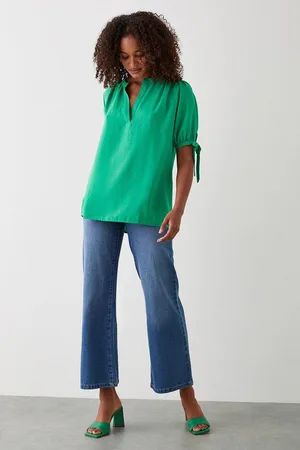Dorothy Perkins Womens Tall Tie Sleeve Overhead Shirt