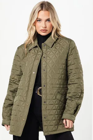 Dorothy Perkins Womens Tall Quilted Padded Collar Short Puffer Coat