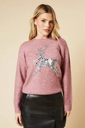 Dorothy Perkins Womens Sparkle Festive Christmas Jumper