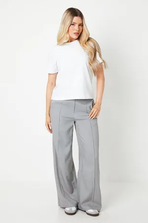 Dorothy Perkins Womens Gingham Wide Leg Trouser