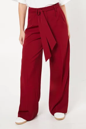 Dorothy Perkins Womens Paperbag Belted Wide Leg Trouser