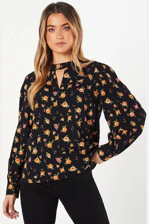 Dorothy Perkins Womens Ditsy Keyhole Blouse