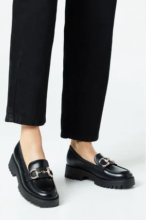 Faith Womens : Nix Chunky Diamante Snaffle Loafers