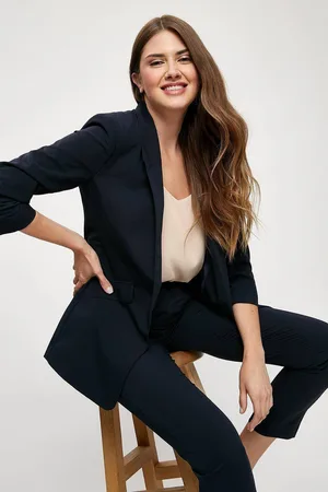 Dorothy Perkins Womens Tall Ruched Sleeve Blazer