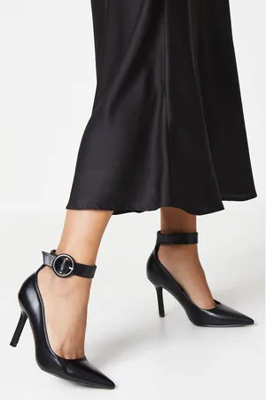 Faith Womens : Chantelle Buckle Ankle Strap High Stiletto Court Shoes