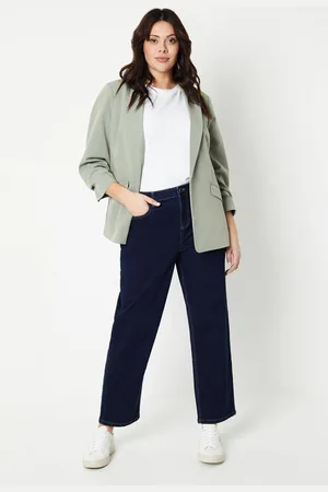 Dorothy Perkins Womens Curve High Rise Slim 7/8 Jeans