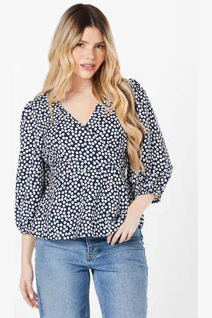Dorothy Perkins Womens Spot Wrap Blouse