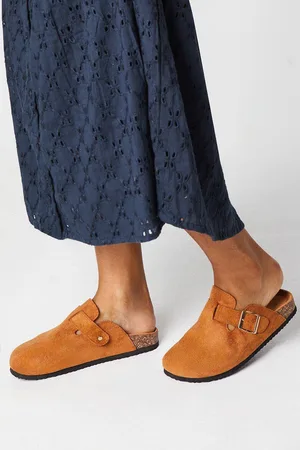 Faith Womens : Habba Closed Toe Footbed Mules
