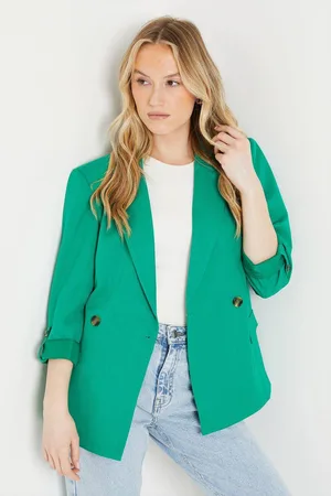 Dorothy Perkins Womens Longline Pocket Detail Double Breasted Blazer