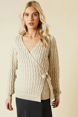Dorothy Perkins Womens Cable Wrap Jumper