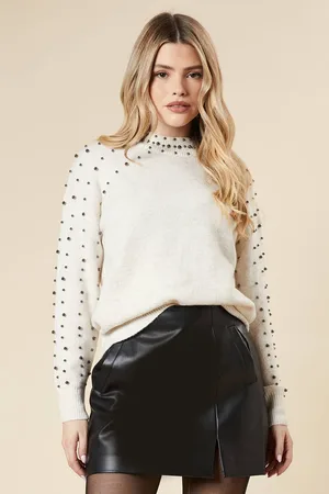 Dorothy Perkins Womens Beaded Shoulder Jumper