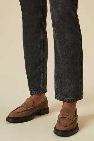 Faith Womens : Barrie Suede Chunky Penny Loafers