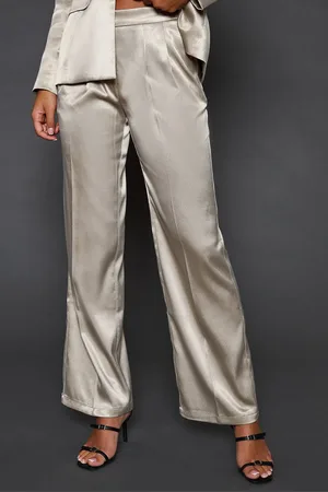 Dorothy Perkins Womens Metallic Wide Leg Trouser