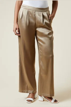 Dorothy Perkins Womens Petite Metallic Wide Leg Trouser