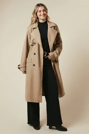 Dorothy Perkins Womens Belt Detail Trench Coat