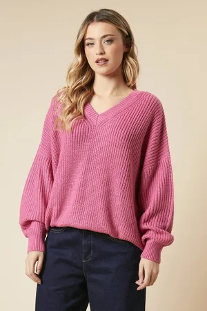 Dorothy Perkins Womens Ribbed V Neck Jumper