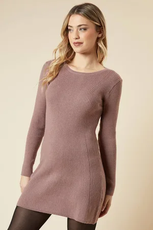 Dorothy Perkins Womens Rib Knitted Jumper Dress