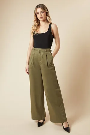 Dorothy Perkins Womens Wide Leg Cotton Trousers