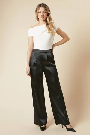Dorothy Perkins Womens Metallic Wide Leg Trouser