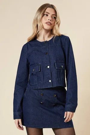 Dorothy Perkins Womens Cropped Collarless Jacket