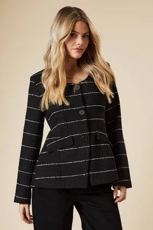 Dorothy Perkins Womens Scoop Neck Single Breasted Blazer