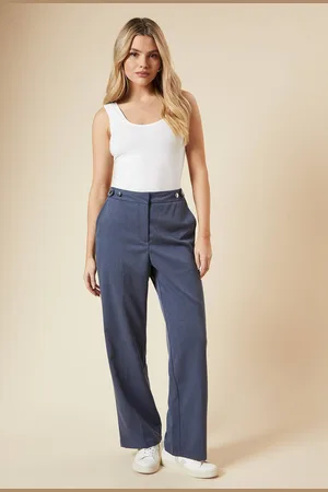 Dorothy Perkins Womens Tab Detail Wide Leg Trouser
