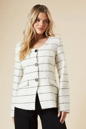 Dorothy Perkins Womens Scoop Neck Single Breasted Blazer