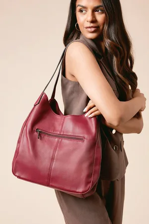 Dorothy Perkins Womens Ren Faux Leather Slouch Shoulder Bag With Multi Internal Pockets