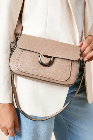 Dorothy Perkins Womens Riley Faux Leather Buckle Detail Shoulder Bag
