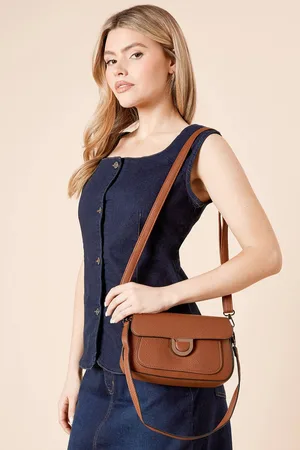 Dorothy Perkins Womens Riley Faux Leather Buckle Detail Shoulder Bag