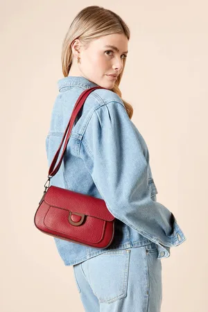 Dorothy Perkins Womens Riley Faux Leather Buckle Detail Shoulder Bag