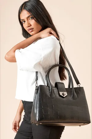 Dorothy Perkins Womens Ronnie Faux Croc Tote Bag With Multi Internal Pockets