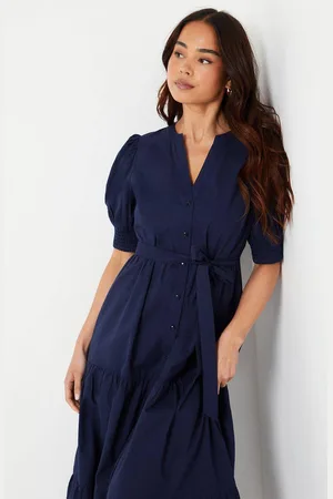 Dorothy Perkins Womens Petite Poplin Shirt Dress