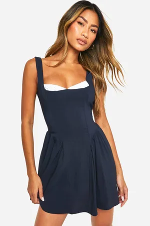 Boohoo Womens Bengaline Milkmaid Mini Dress