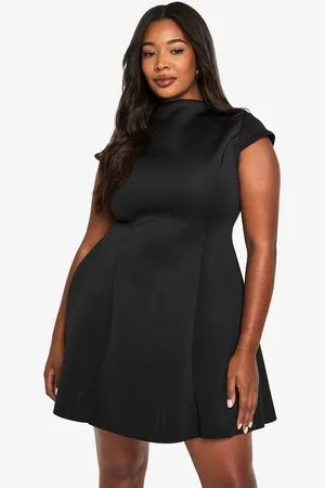 Boohoo Womens plus structured mini skater dress
