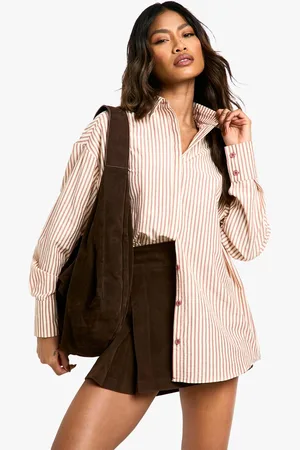 Boohoo Womens Oversized Stripe Shirt