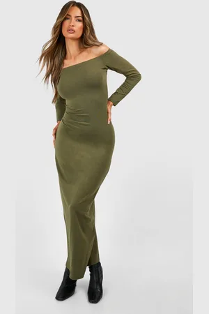 Boohoo Womens Premium Super Soft Bardot Bodycon Maxi Dress