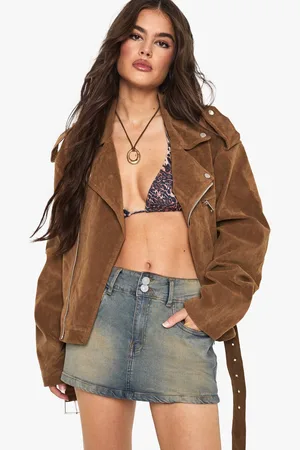 Boohoo Womens Denim Mini Skirt