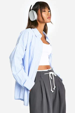 Boohoo Womens Stripe Oversized Shirt