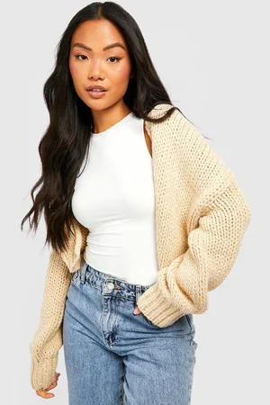 Boohoo Womens Petite Premium Chunky Knit Cardigan